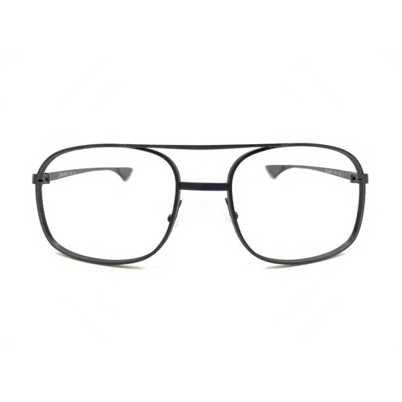 ArtCraft Matte Black Square Aviator Eyeglasses Frames 58-18 140 USA Men Women - Picture 6 of 12